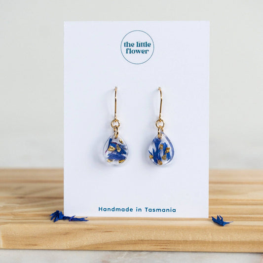 Cornflower Teardrop Earrings