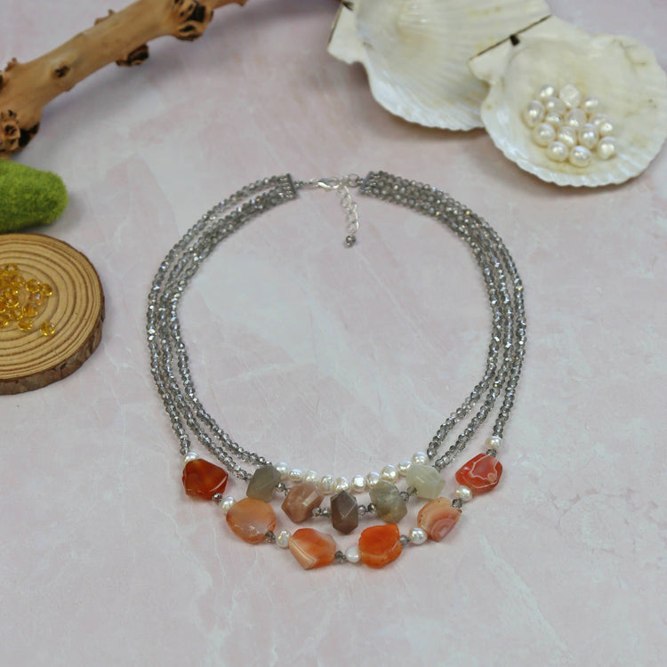 Red Botswana Agate Necklace