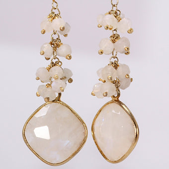 Rainbow Moonstone Earrings