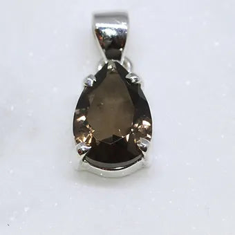 Smoky Topaz Silver Pendant