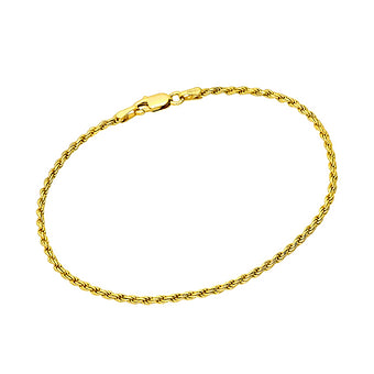 Italian Silver Rope Chain Bracelet