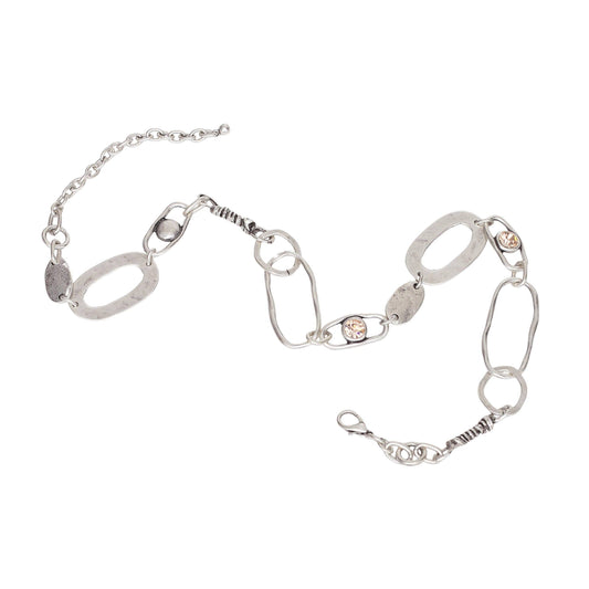 Handmade Crystal Pewter Necklace