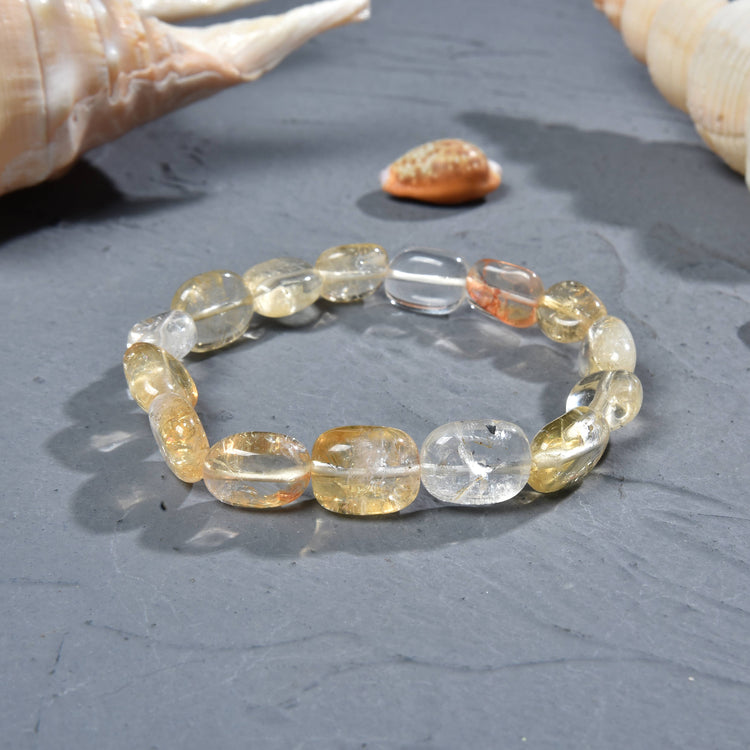 Shimmer Citrine Beaded Bracelet