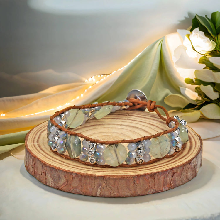 Prehnite Wrap Bracelet