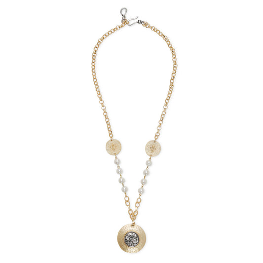 Handmade Gold Plated Pewter Necklace