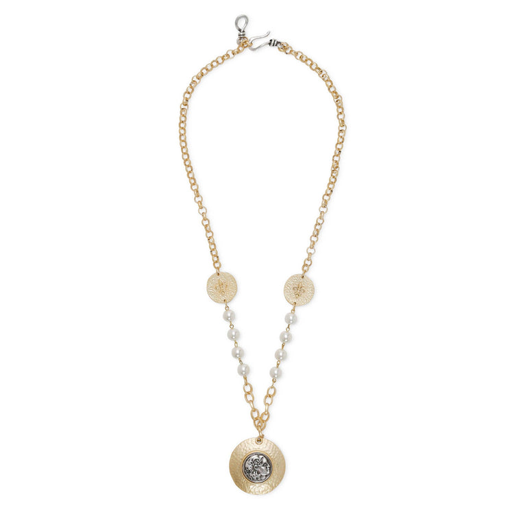 Handmade Gold Plated Pewter Necklace
