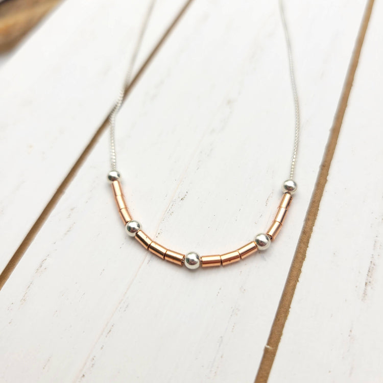 Sterling Silver & Copper Layering Necklace