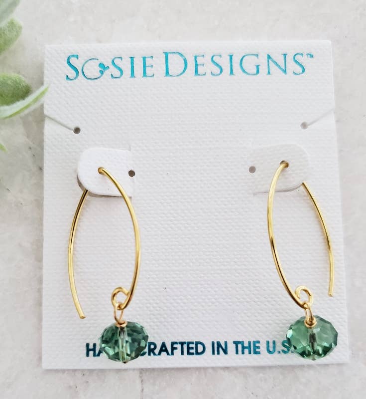 Gold Marquis Erinite Earrings