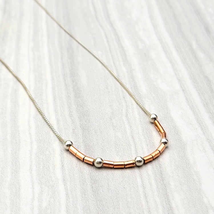 Sterling Silver & Copper Layering Necklace