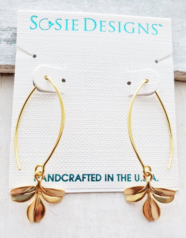 Vermeil Marquis Petite Branch Earrings