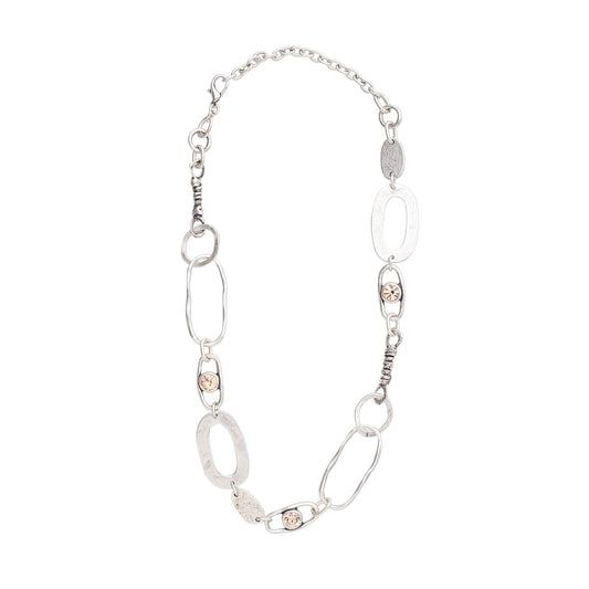 Handmade Crystal Pewter Necklace