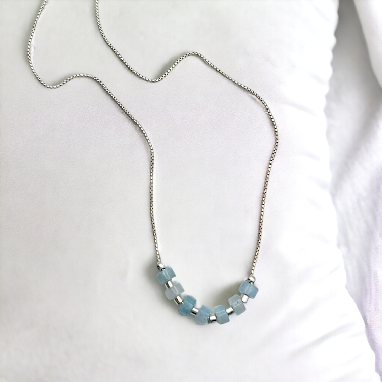 Aquamarine Sterling Silver Necklace