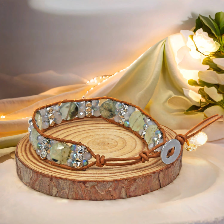 Prehnite Wrap Bracelet