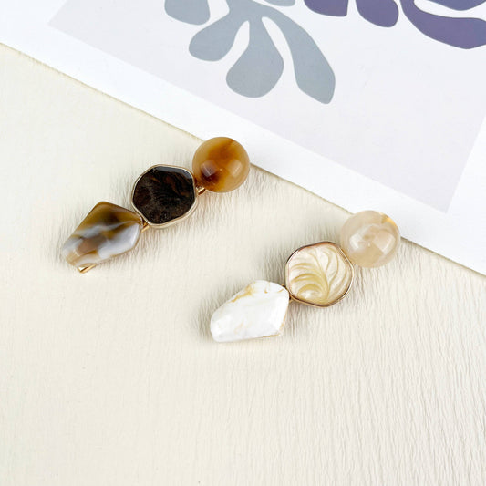 Brown summer earthy style hair clip