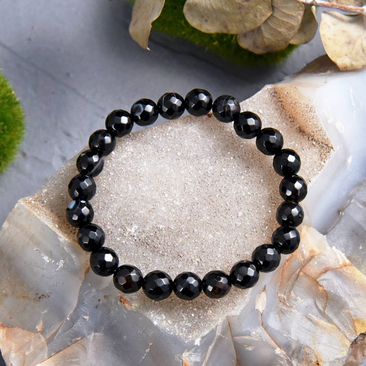 Faceted Onyx Power Bracelet