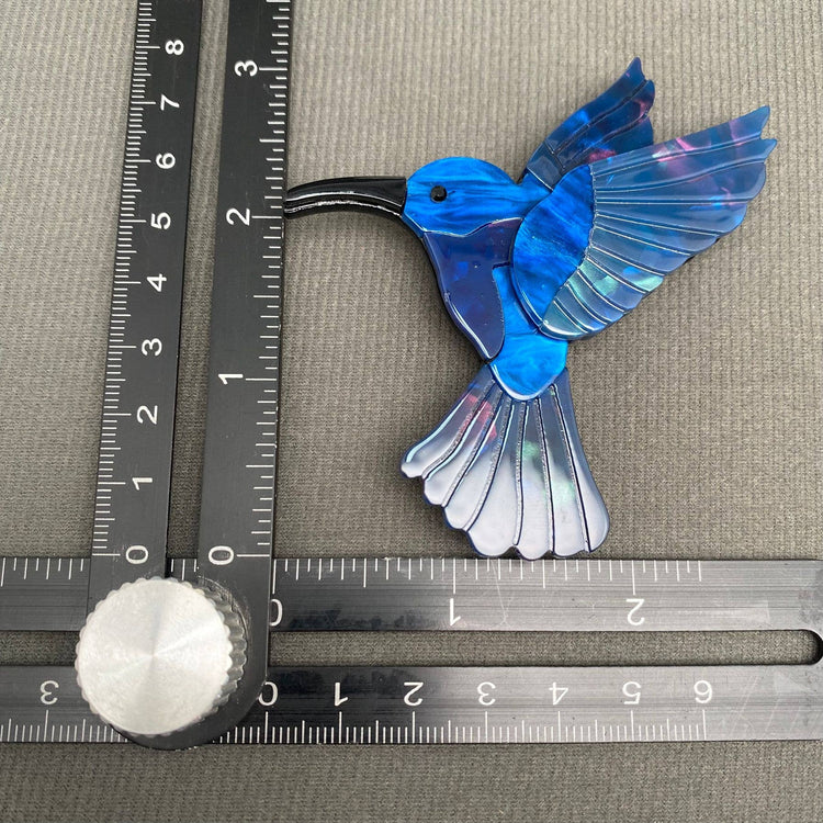 Blue Acrylic Bird Brooch