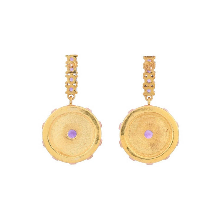 Amethyst Gold Vermeil Earrings