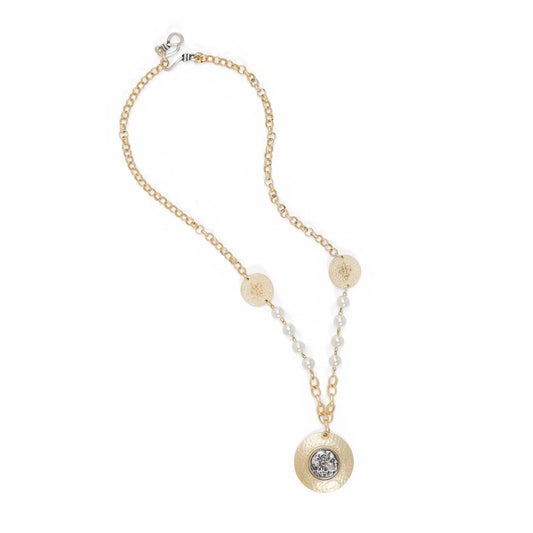 Handmade Gold Plated Pewter Necklace