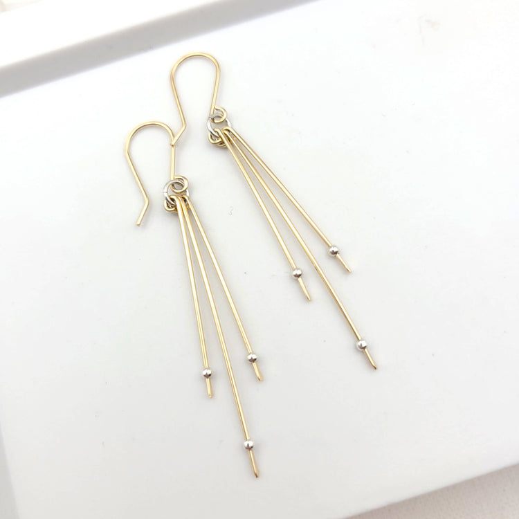 Long Gold Statement Earrings