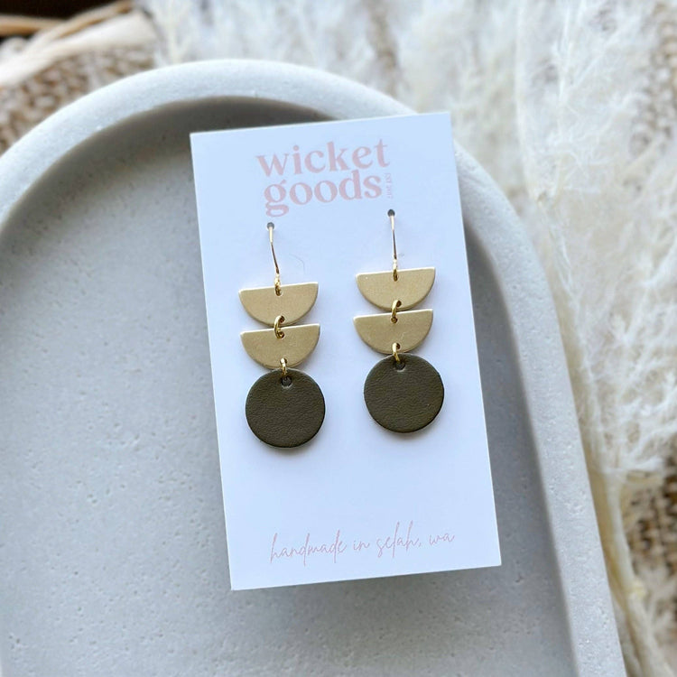 Tumwater: Mossy Rock Earrings