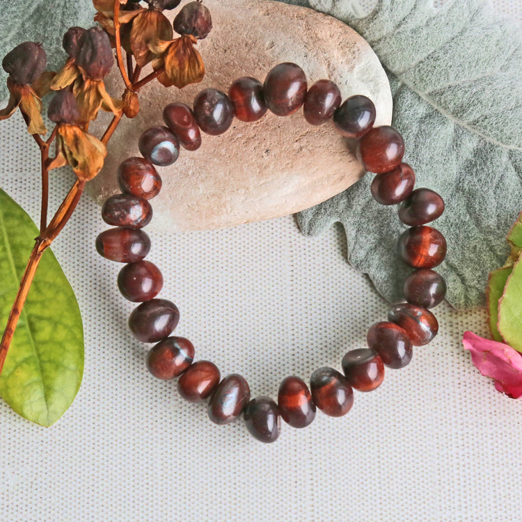 Red Tigers Eye Stretch Bracelet