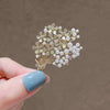 Golden Spray Floral Brooch