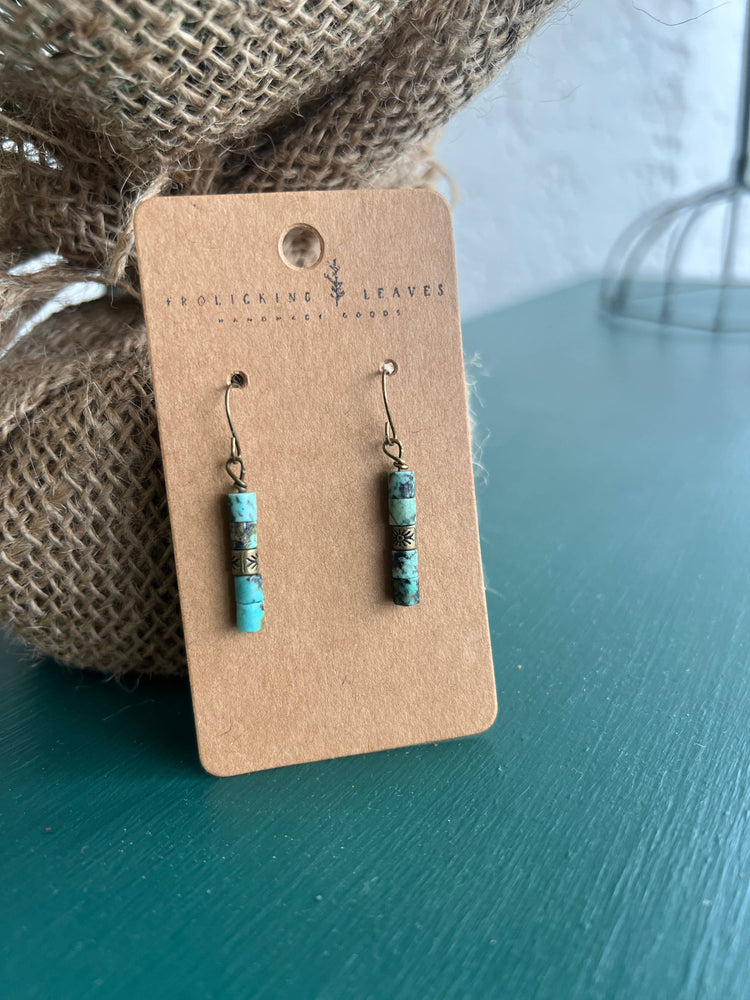 African Turquoise Earrings