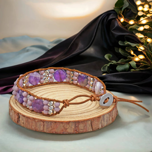 Amethyst Wrap Bracelet