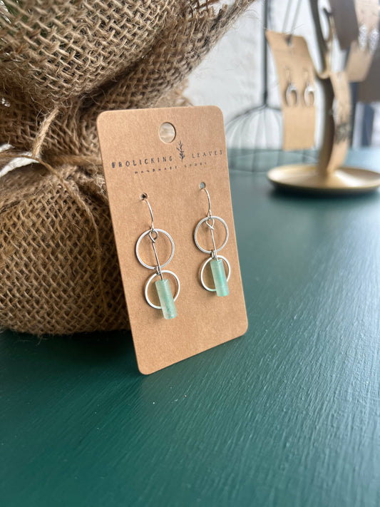 Aventurine Loop Earrings