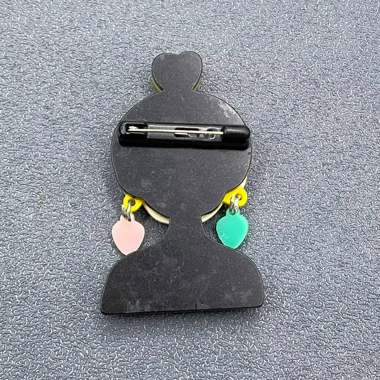 Blonde Beauty Acrylic Brooch