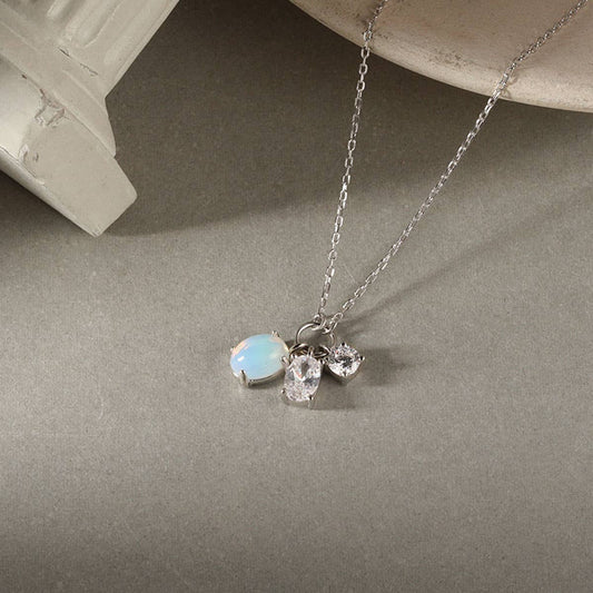 Moonstone and Sparkle Necklace