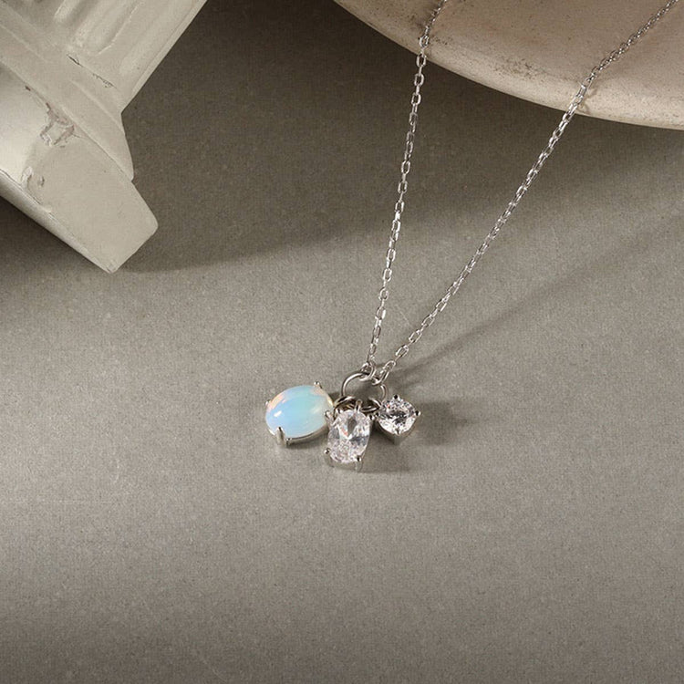 Moonstone and Sparkle Necklace