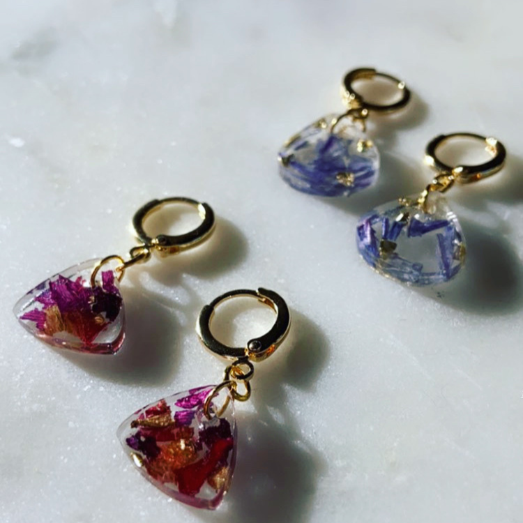 Red as a Rose Huggies: 14k Gold Plating