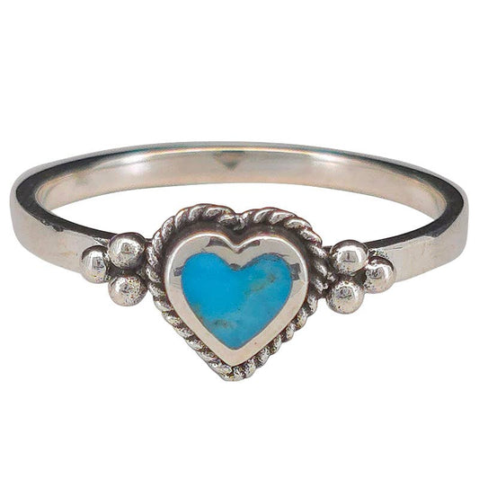 Turquoise Sterling Silver Heart Ring