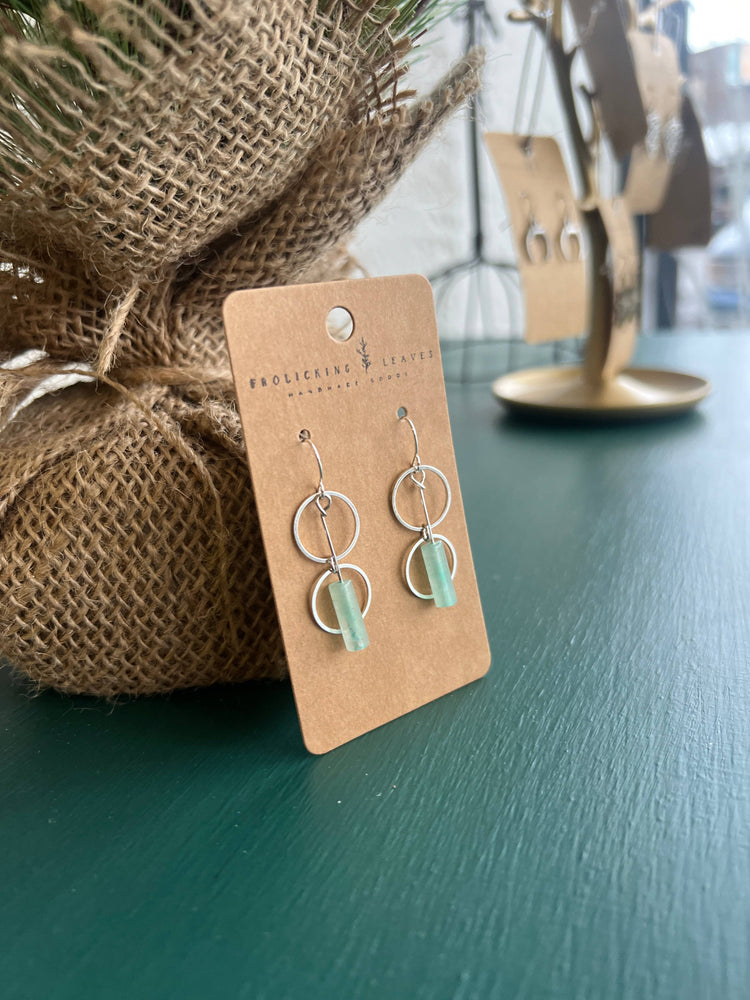 Aventurine Loop Earrings