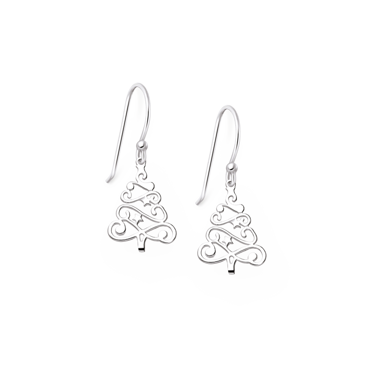 Christmas Silver Earrings