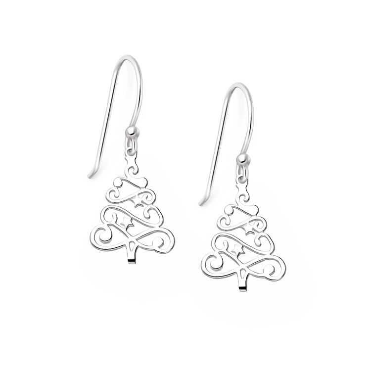 Christmas Silver Earrings