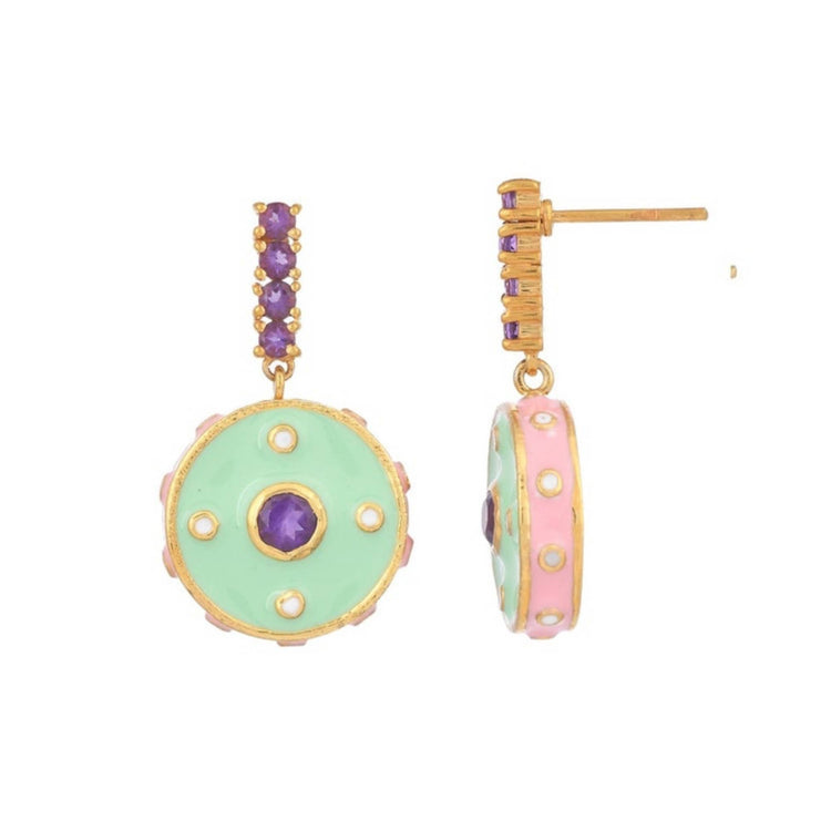 Amethyst Gold Vermeil Earrings