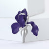 Enamel Purple Orchid Brooch