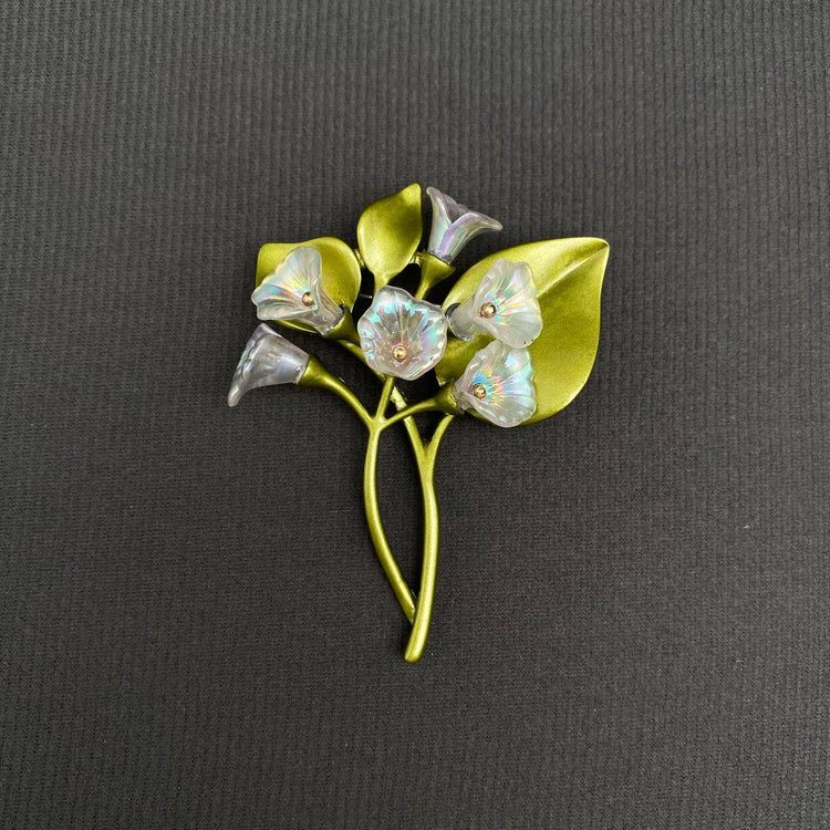 Morning Glory Resin Flower Brooch