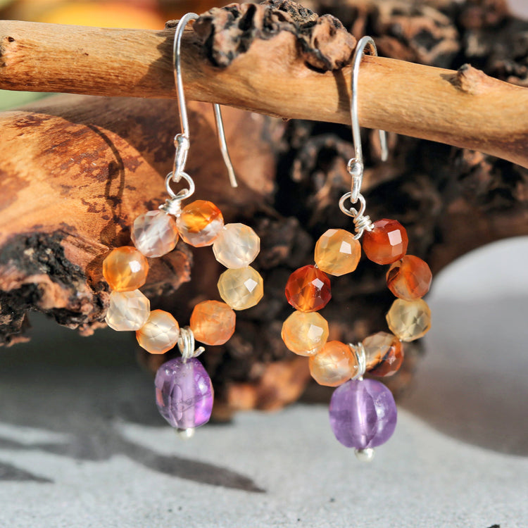 Sweet Beaded Hoop Earrings