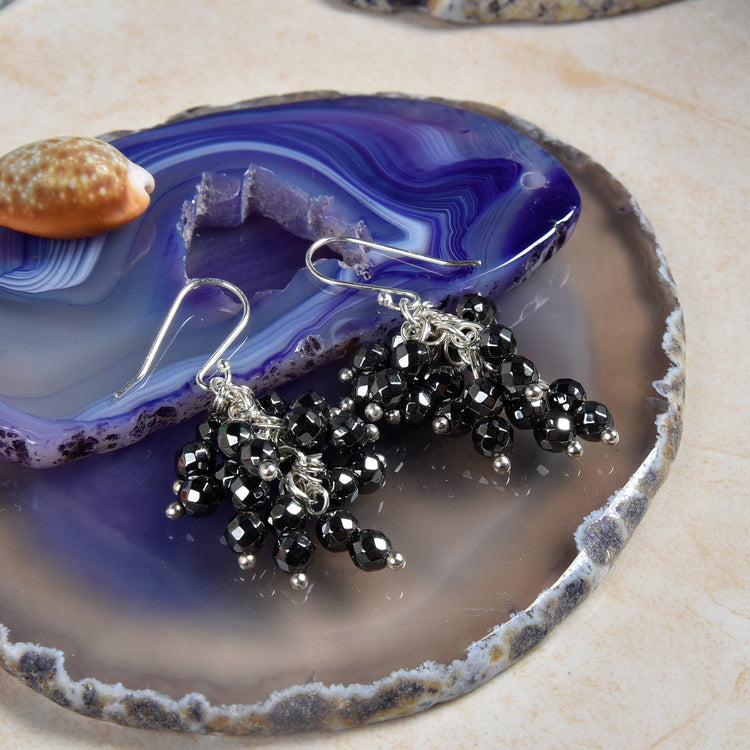 Hematite Cluster Earring