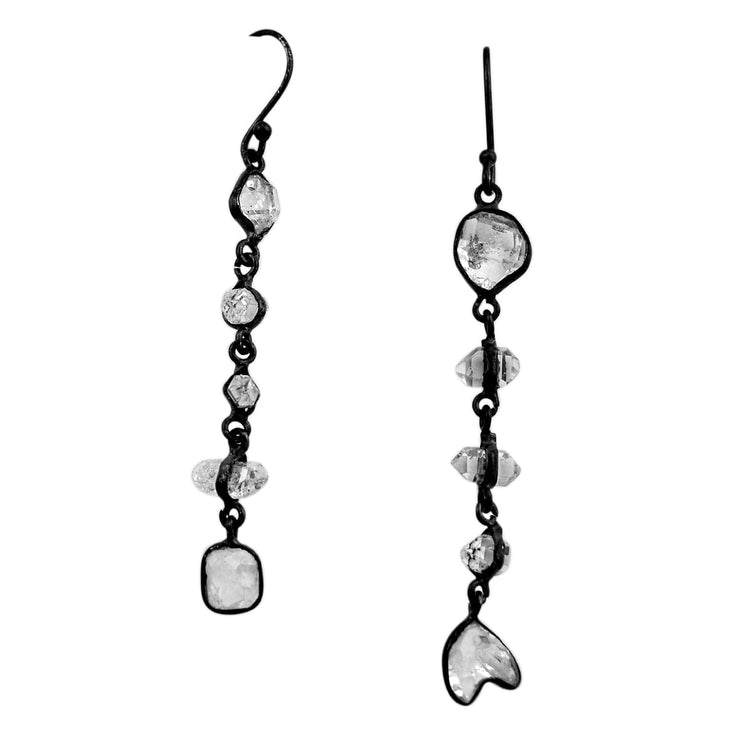 Discord Diamonds Silver Earrings