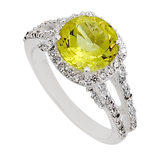 Lemon Topaz Silver Ring