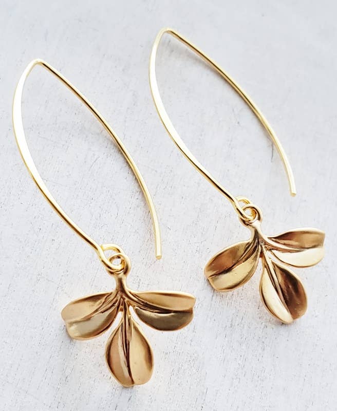 Vermeil Marquis Petite Branch Earrings