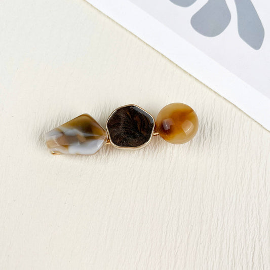 Brown summer earthy style hair clip