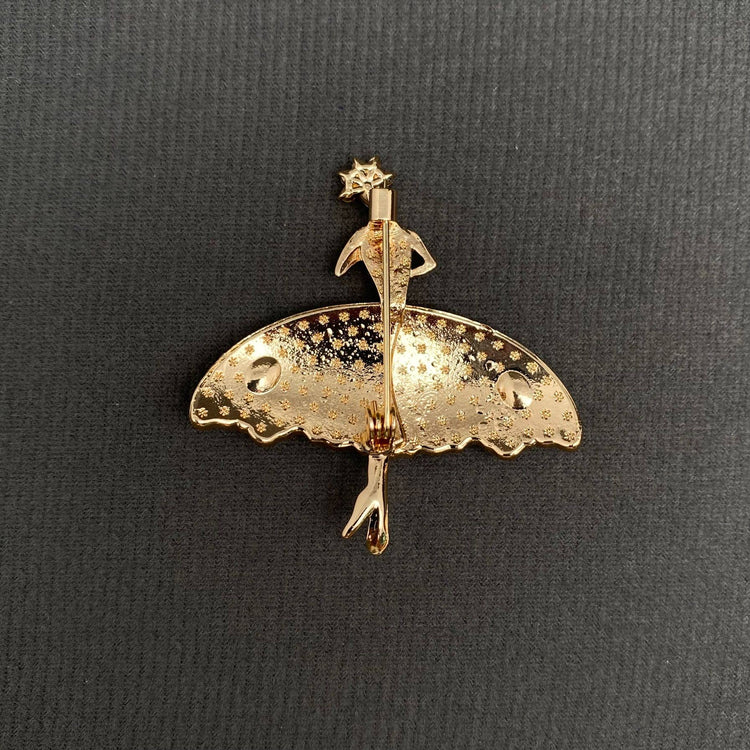 The Girl Dancing Ballet Rhinestone Brooch