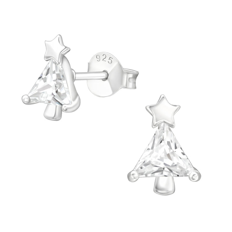 Silver Xmas Studs