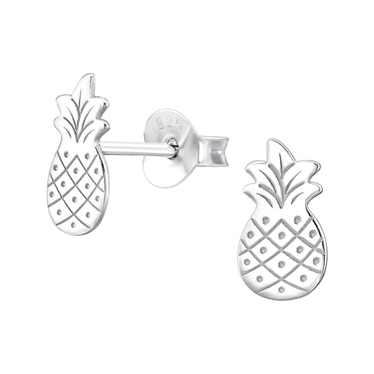 Silver Pineapple Studs