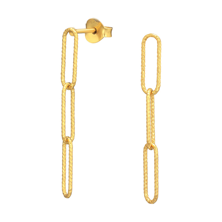 Paperclip Silver Earrings